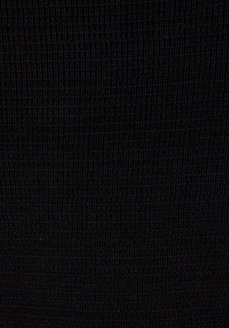 Regular Fit Turtle Neck Düz Erkek Siyah Kazak