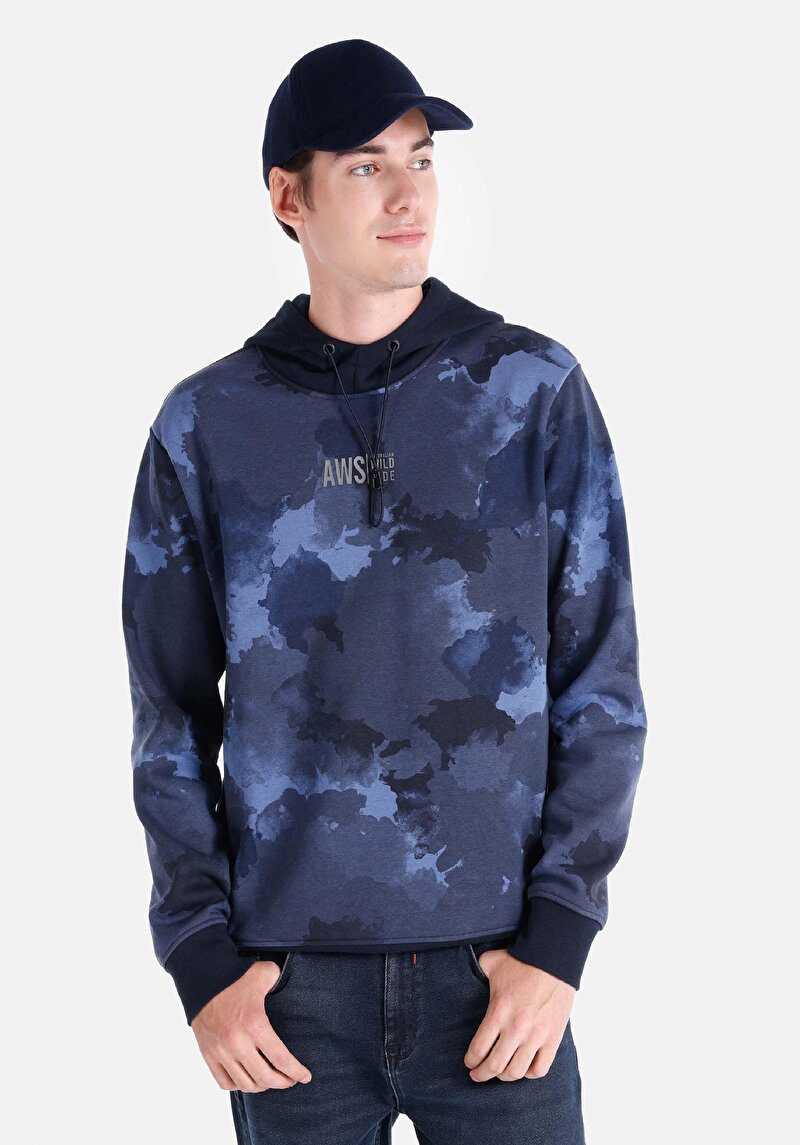 Regular Fit Örme Erkek Lacivert Sweatshirt