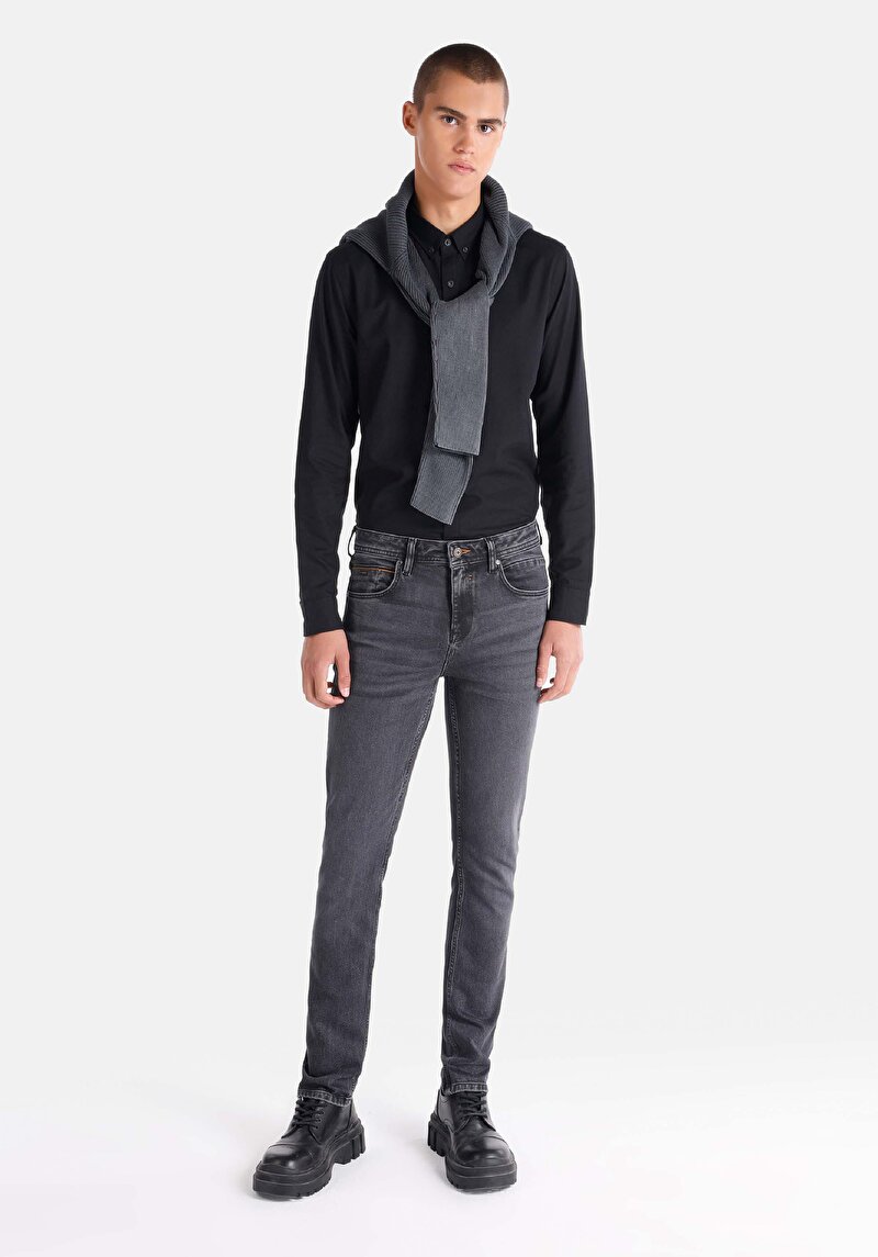 Straight Fit Düşük Bel Düz Paça Erkek Denim Jean Pantolon