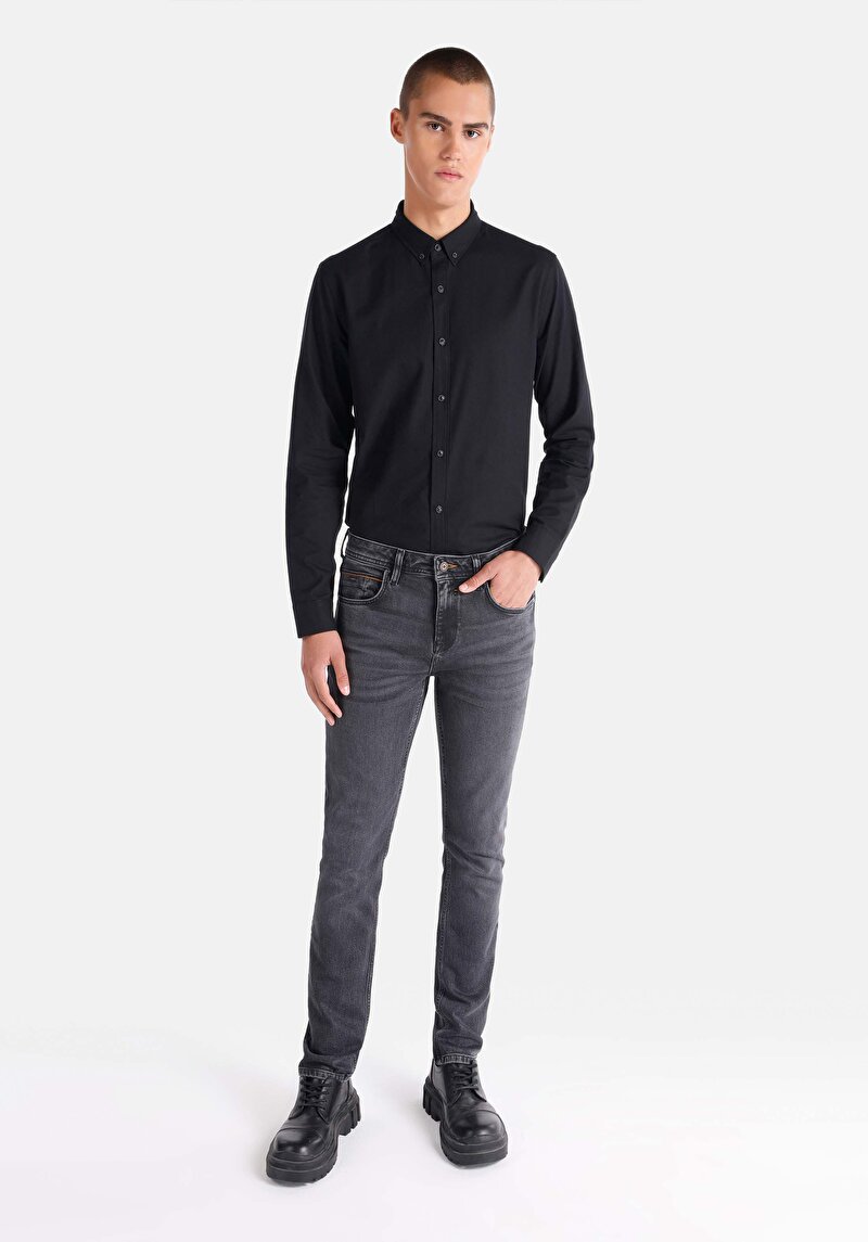 Straight Fit Düşük Bel Düz Paça Erkek Denim Jean Pantolon