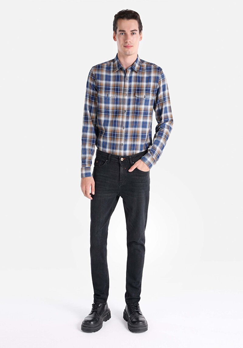 Regular Fit Orta Bel Düz Paça Erkek Denim Jean Pantolon