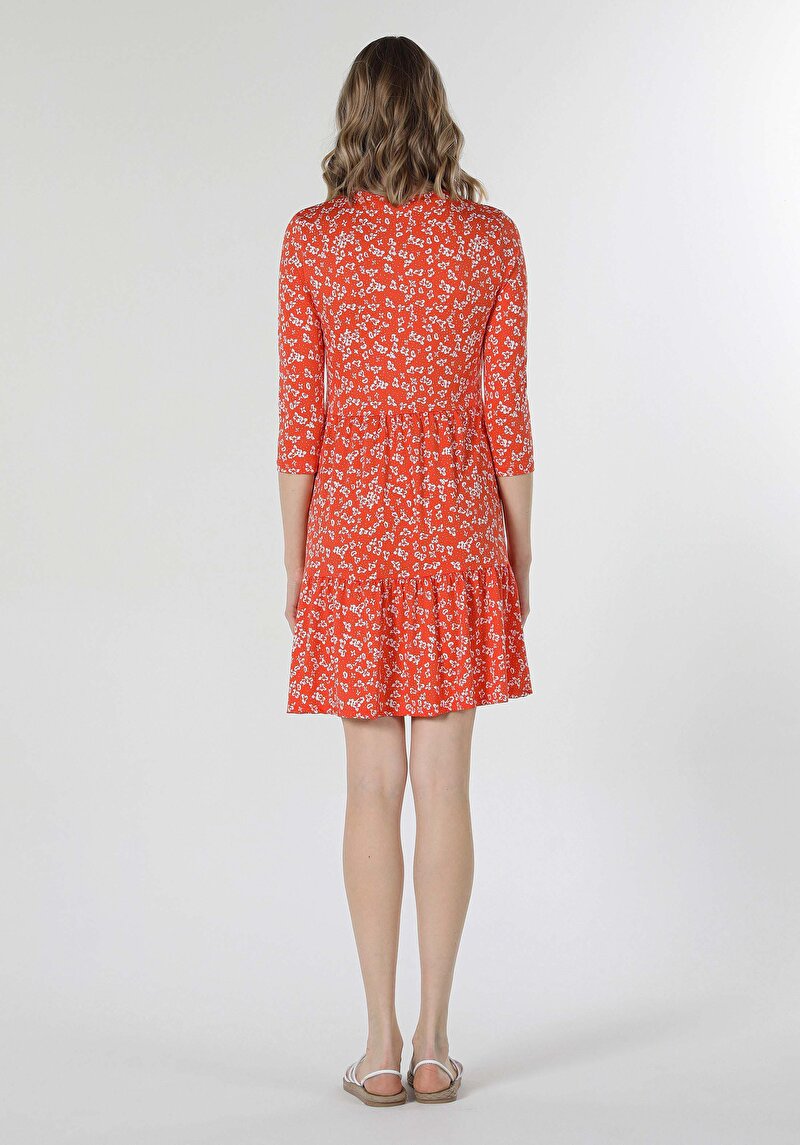 Regular Fit Kadın Kahverengi Uzun Kol Elbise