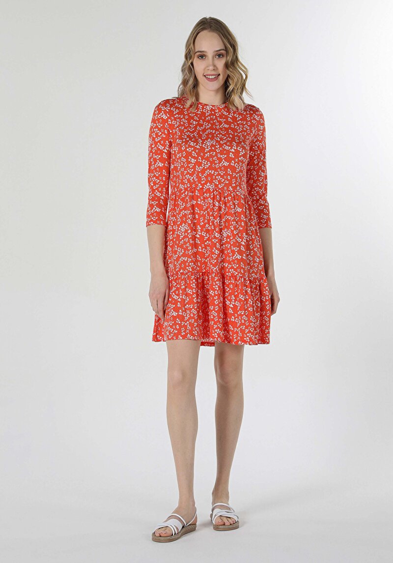 Regular Fit Kadın Kahverengi Uzun Kol Elbise