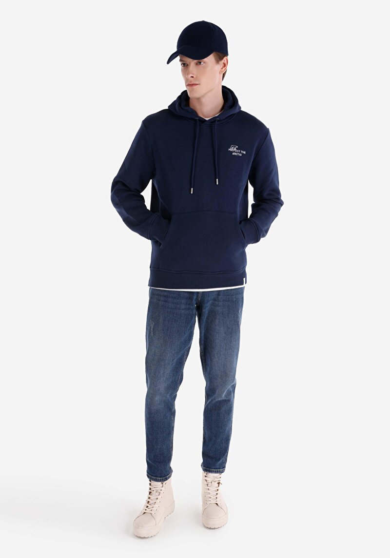 Loose Tapered Fit   Erkek İndigo Jean Pantolon