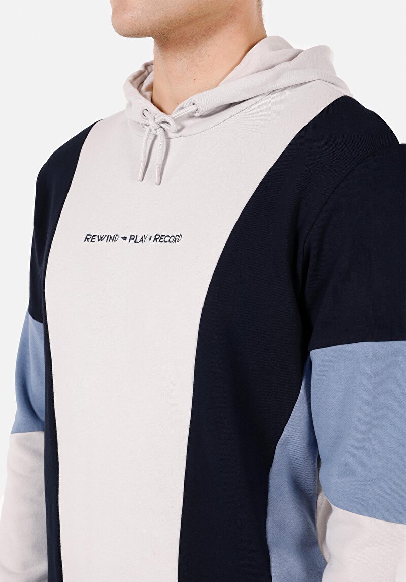 Regular Fit Pamuklu Erkek Taş Sweatshirt