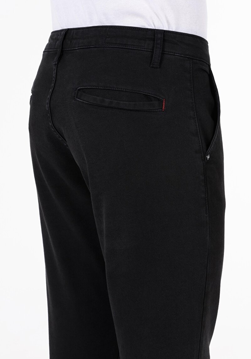 Slim Fit   Erkek Siyah Jean Pantolon