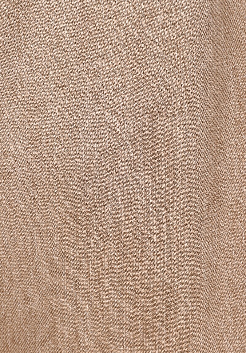 Baggy Fit Orta Bel Bol Paça Erkek Kahverengi Jean Pantolon