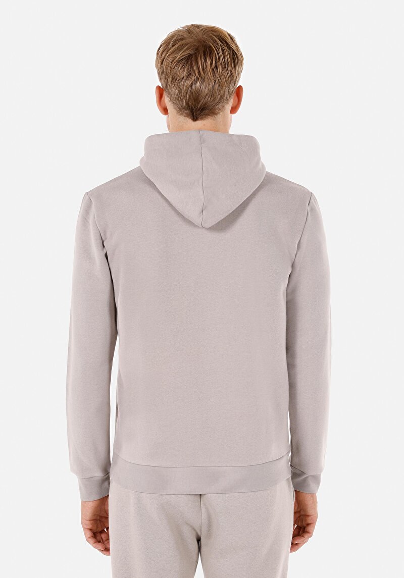 Regular Fit Örme Erkek Taş Sweatshirt