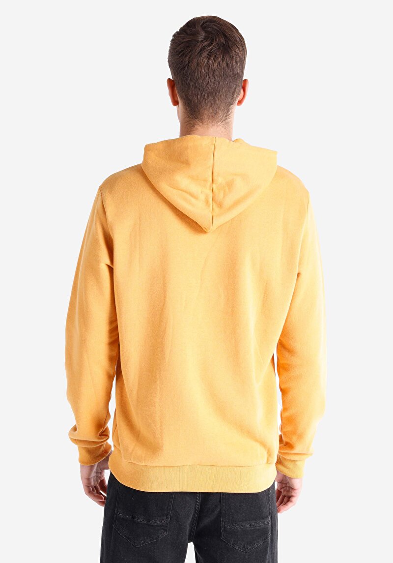 Regular Fit Örme Erkek Sari Sweatshirt