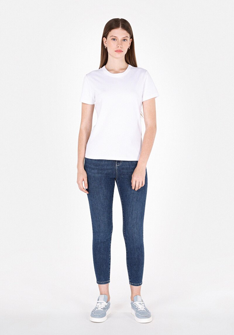 Skinny Fit Kadın İndigo Jean Pantolon