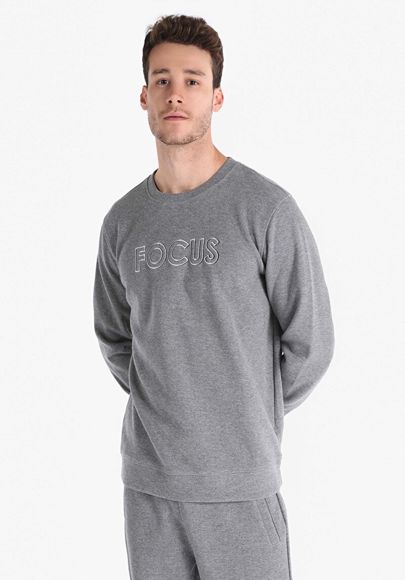 Regular Fit Erkek Antrasit Sweatshirt