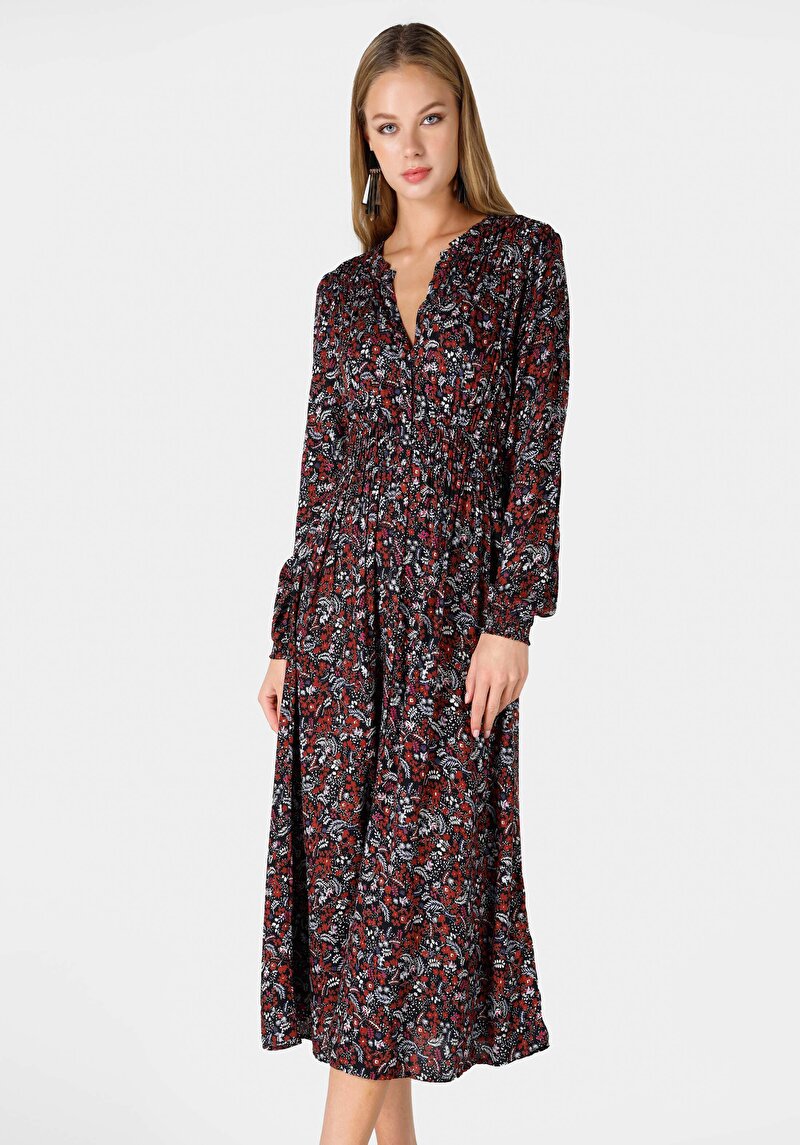 Regular Fit Kadın Çok Renkli Elbise