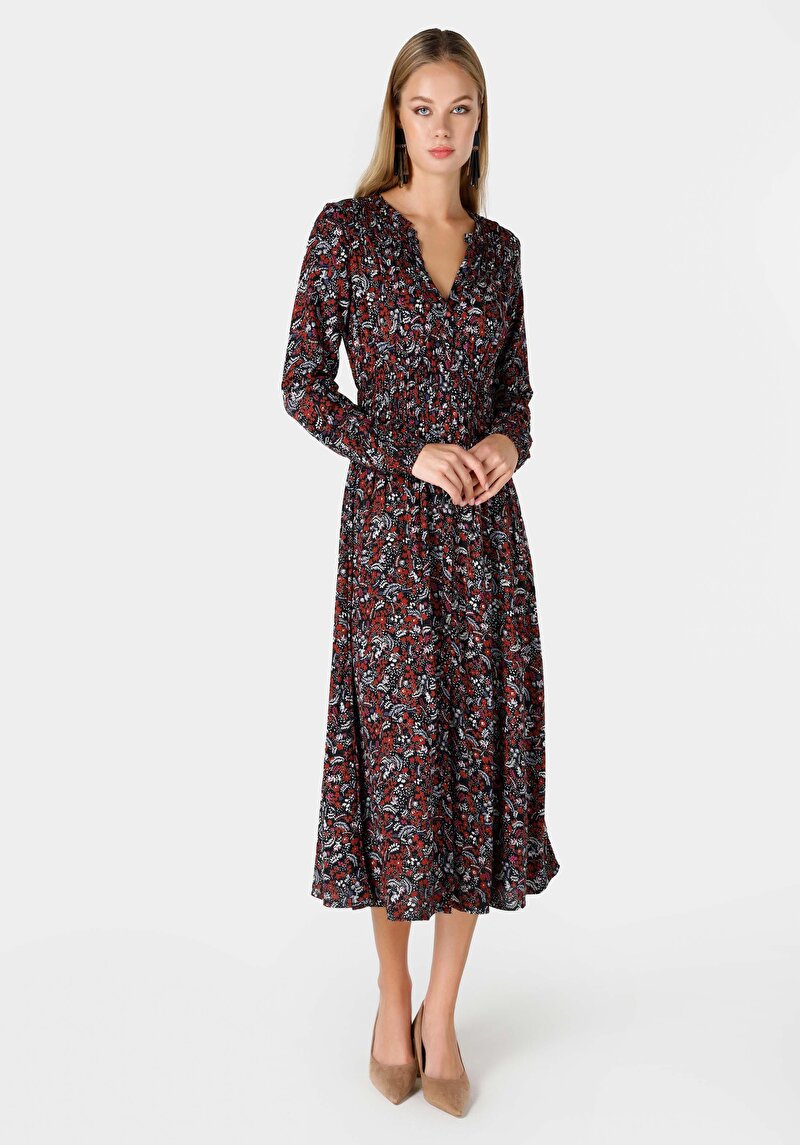 Regular Fit Kadın Çok Renkli Elbise