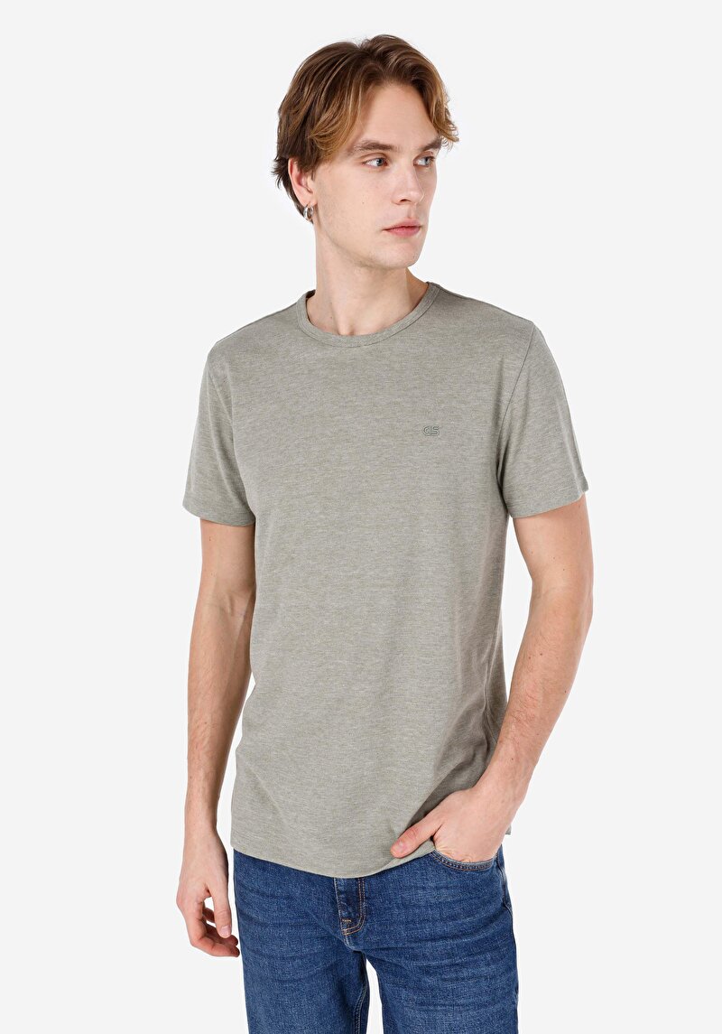 Regular Fit Yuvarlak Yaka Düz Erkek Kısa Kol Tişört