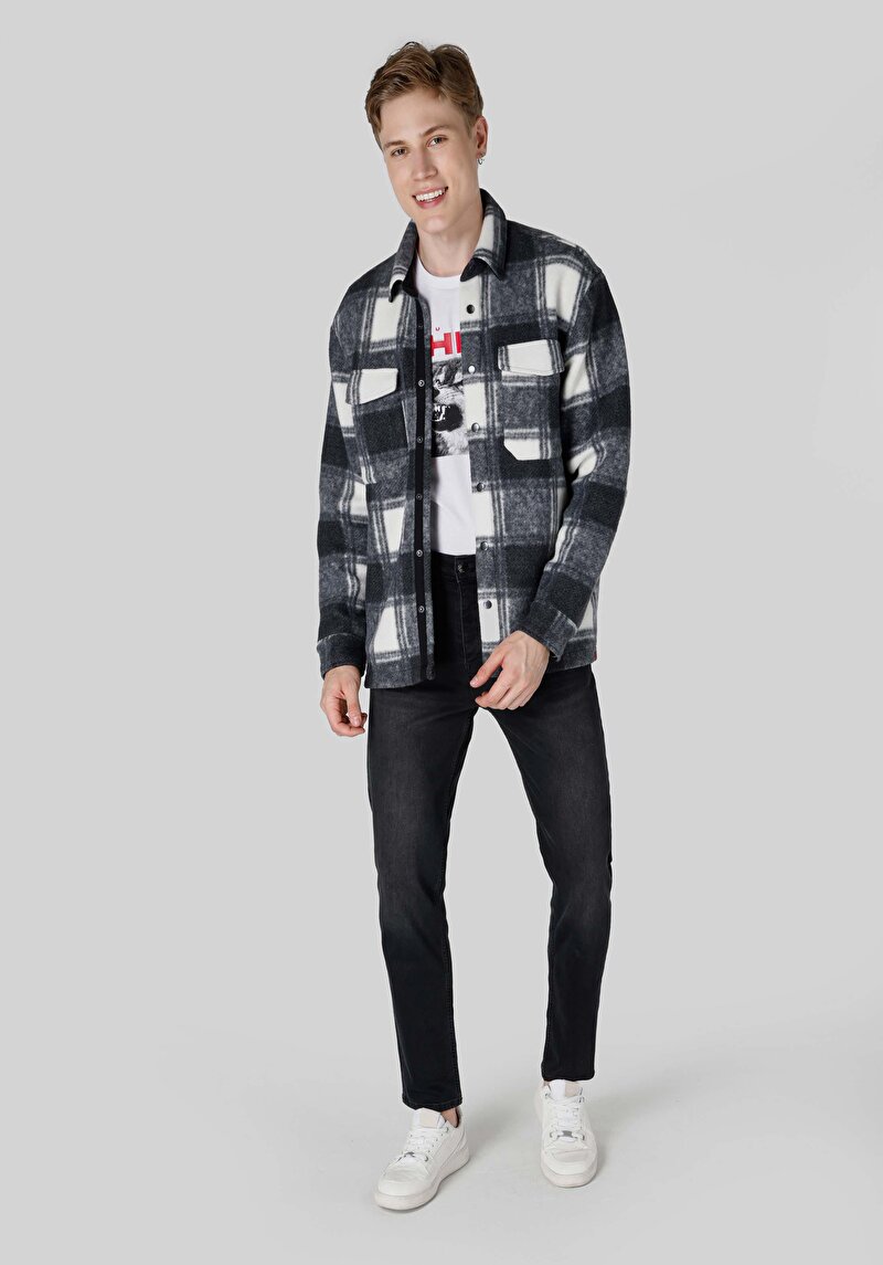 Comfort Fit Erkek Siyah Ceket