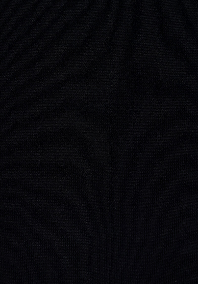 Regular Fit Yuvarlak Yaka Jakarlı Erkek Siyah Kazak