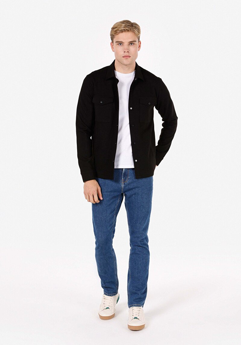 Regular Fit Erkek Siyah Ceket