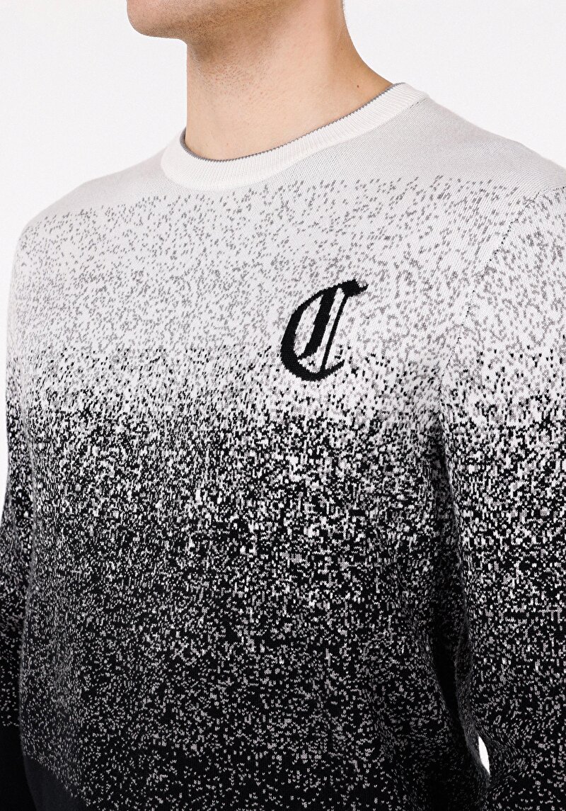 Regular Fit Yuvarlak Yaka Erkek Siyah Triko Kazak