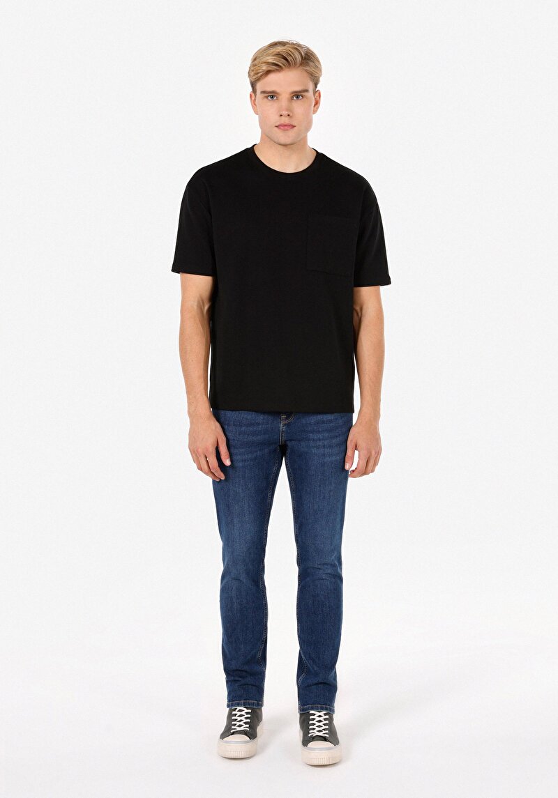 Straight Fit   Erkek İndigo Jean Pantolon