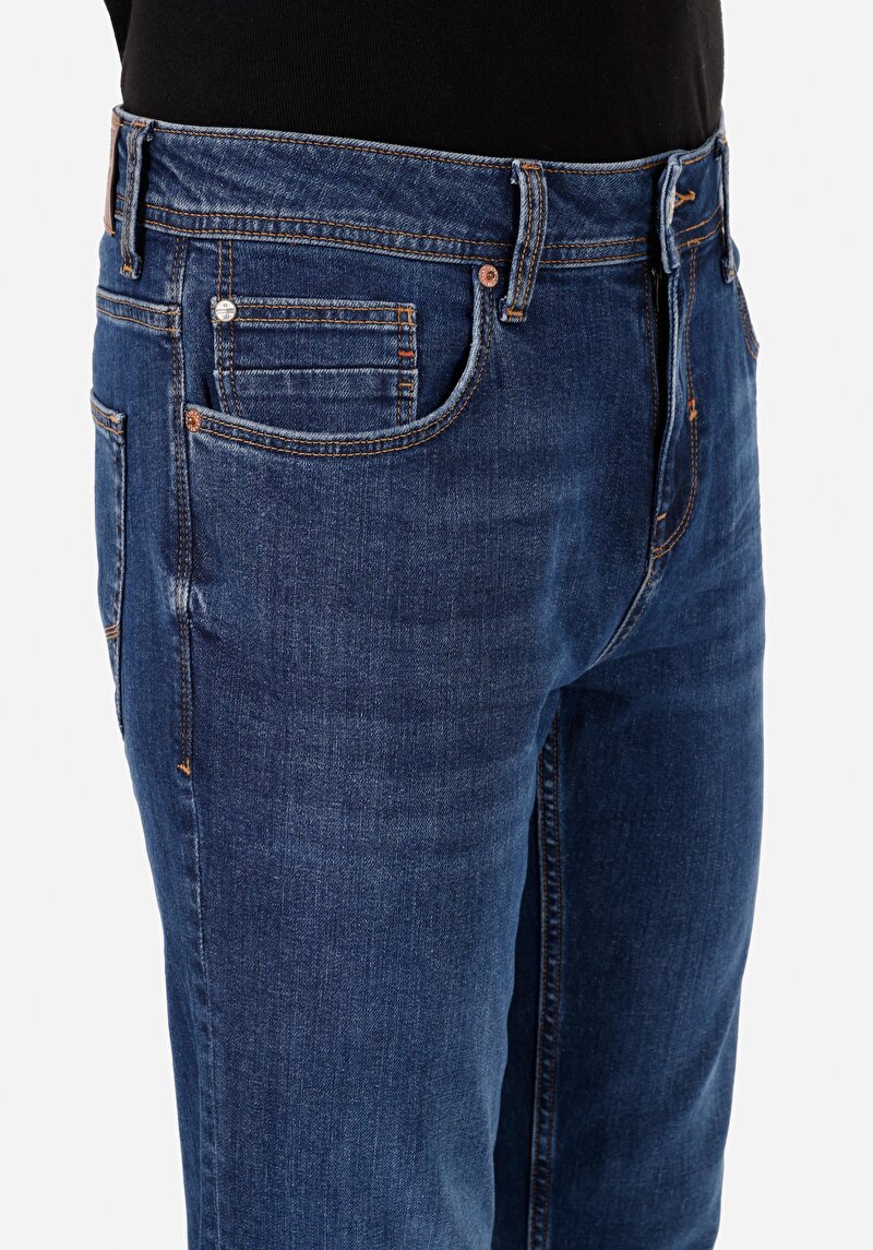 Straight Fit   Erkek İndigo Jean Pantolon