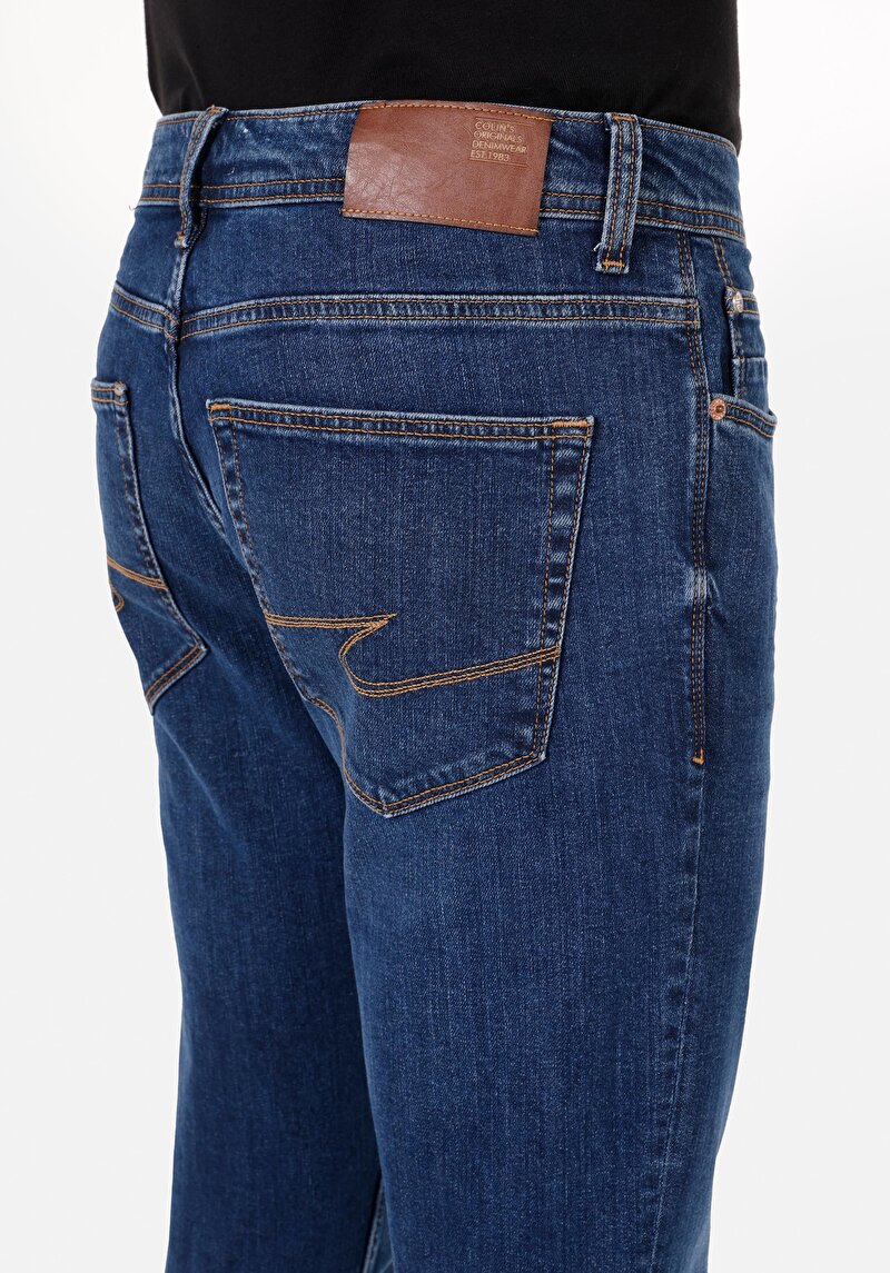 Straight Fit   Erkek İndigo Jean Pantolon