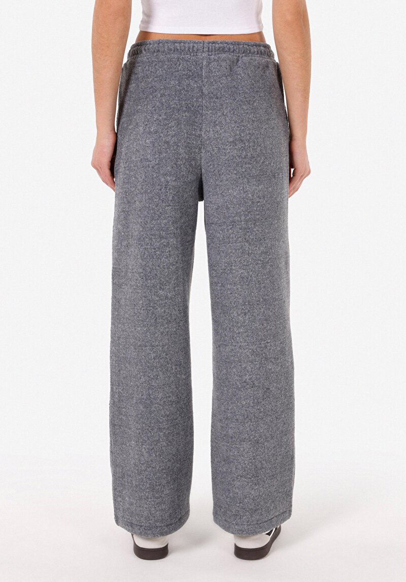 Regular Fit Orta Bel Kadın Gri Eşofman Altı