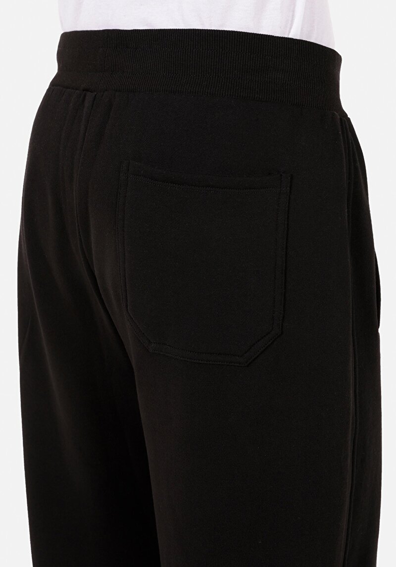 Relaxed Fit Orta Bel  Erkek Siyah Eşofman Altı