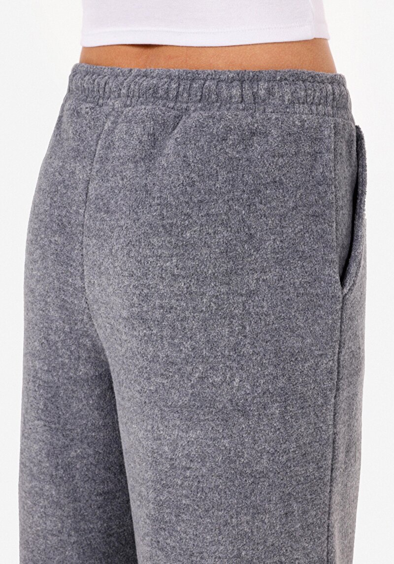 Regular Fit Orta Bel  Kadın Gri Eşofman Altı