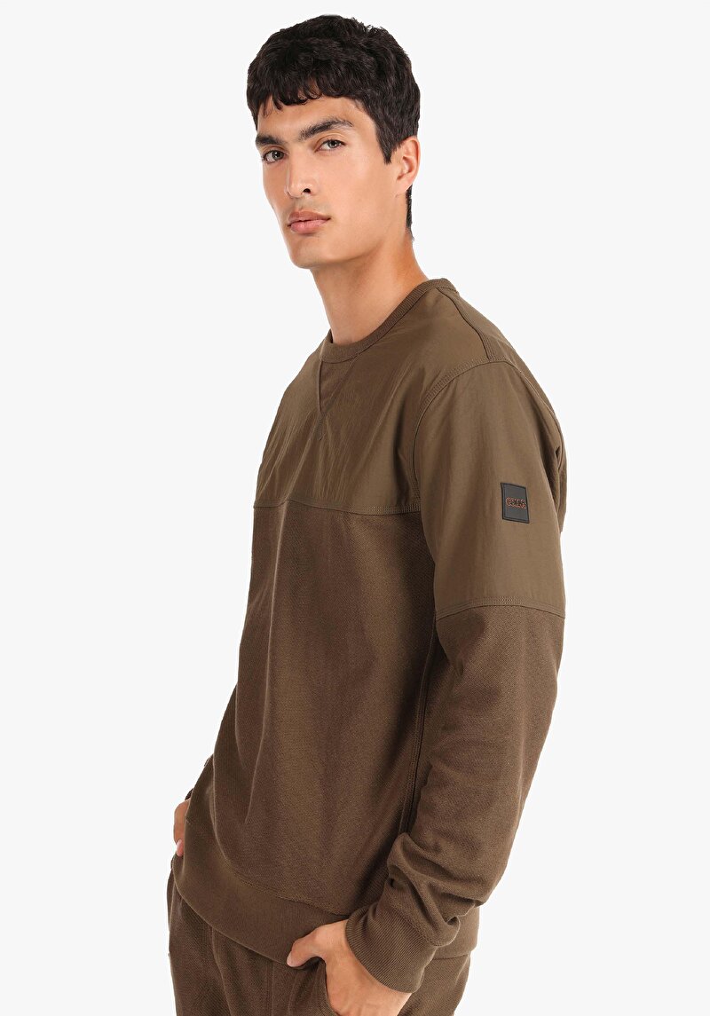 Regular Fit Erkek Yeşil Sweatshirt