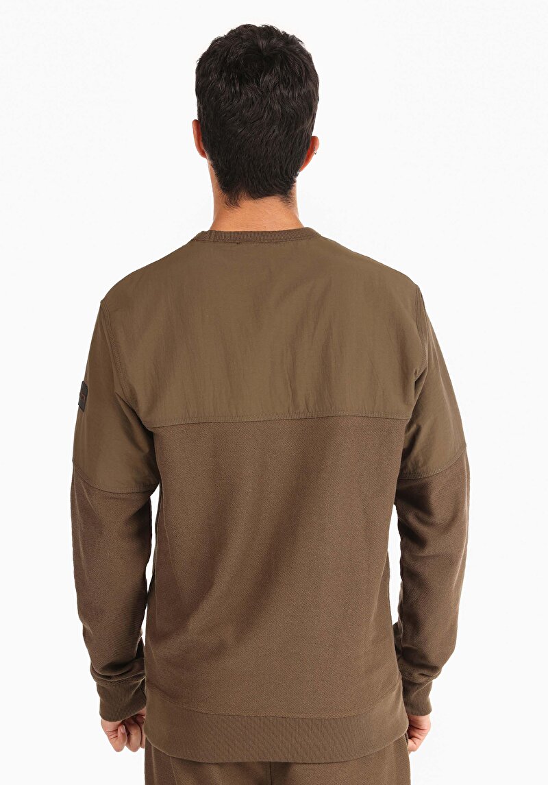 Regular Fit Erkek Yeşil Sweatshirt