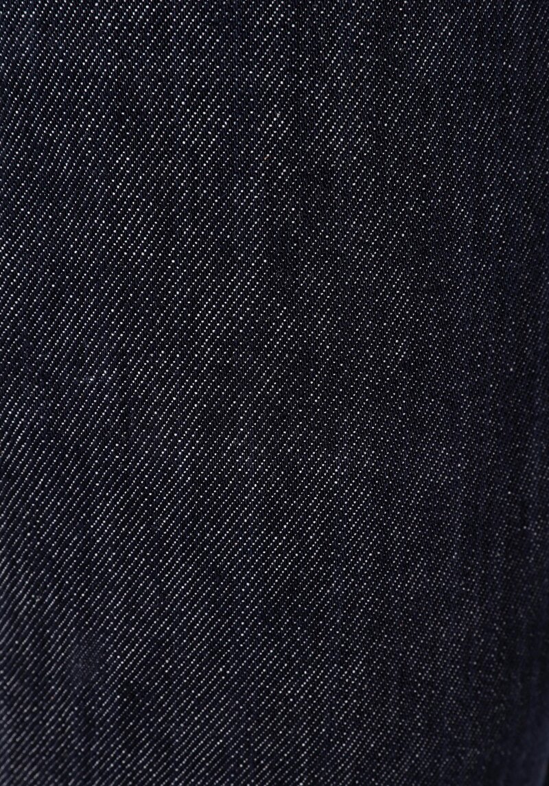 Straight Fit Yüksel Bel Düz Paça Erkek Lacivert Jean Pantolon