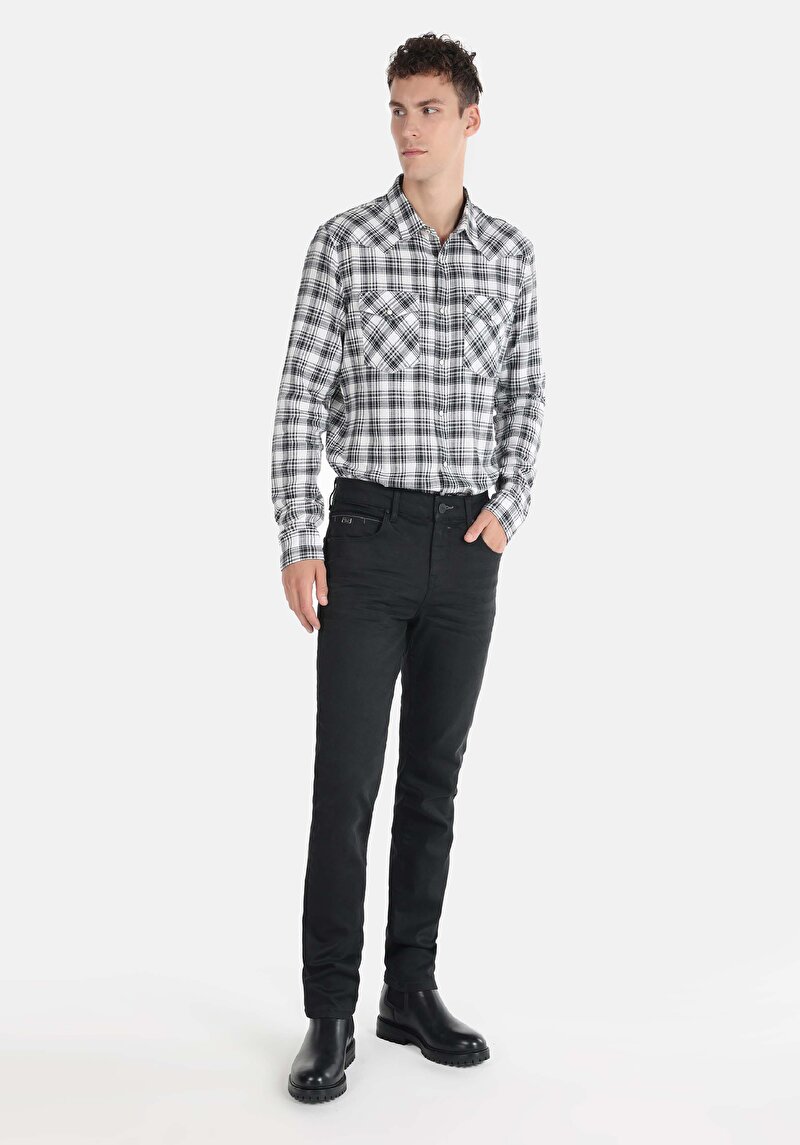 Straight Fit Erkek Siyah Jean Pantolon