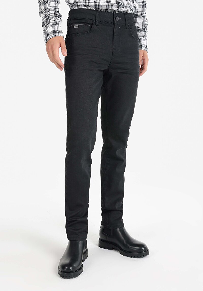 Straight Fit   Erkek Siyah Jean Pantolon