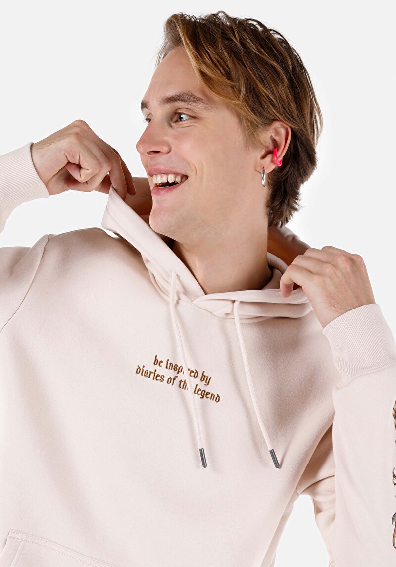 Regular Fit Erkek Ekru Sweatshirt