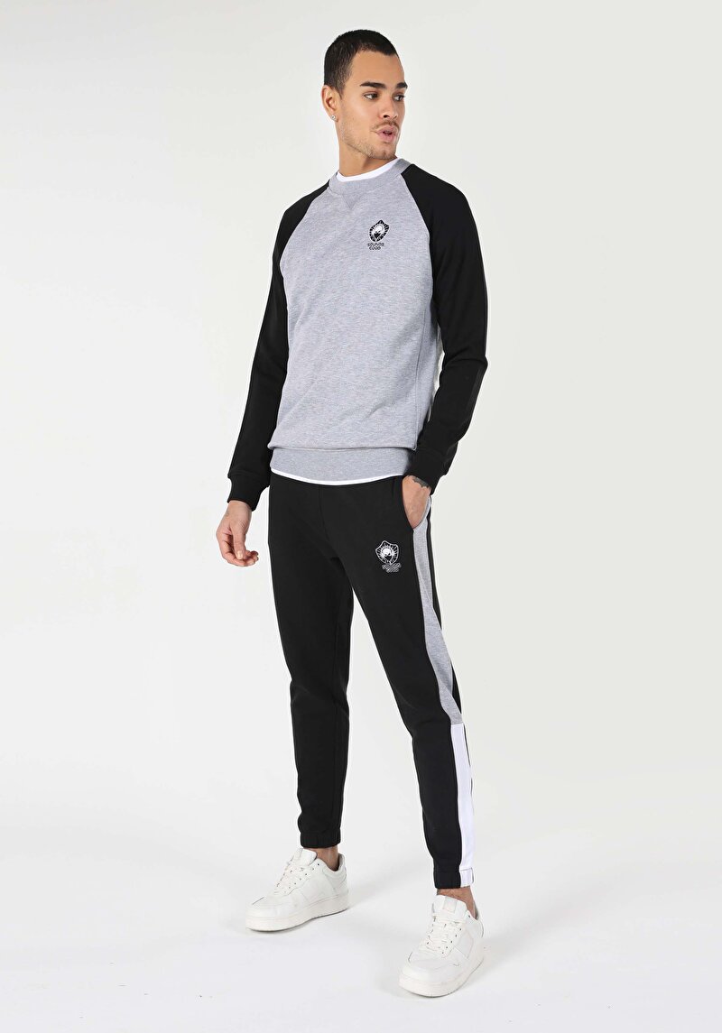 Slim Fit Orta Bel Erkek Siyah Eşofman Altı Cl1061706