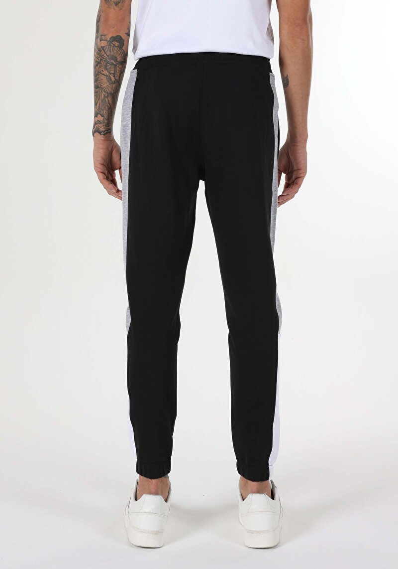 Slim Fit Orta Bel  Erkek Siyah Eşofman Altı Cl1061706