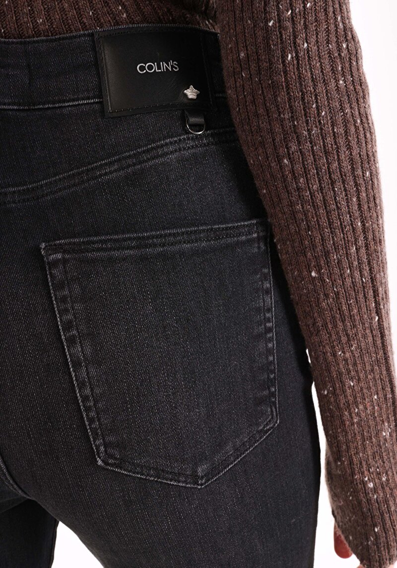Regular Fit Yüksek Bel Bootcut Kadın İndigo Jean Pantolon