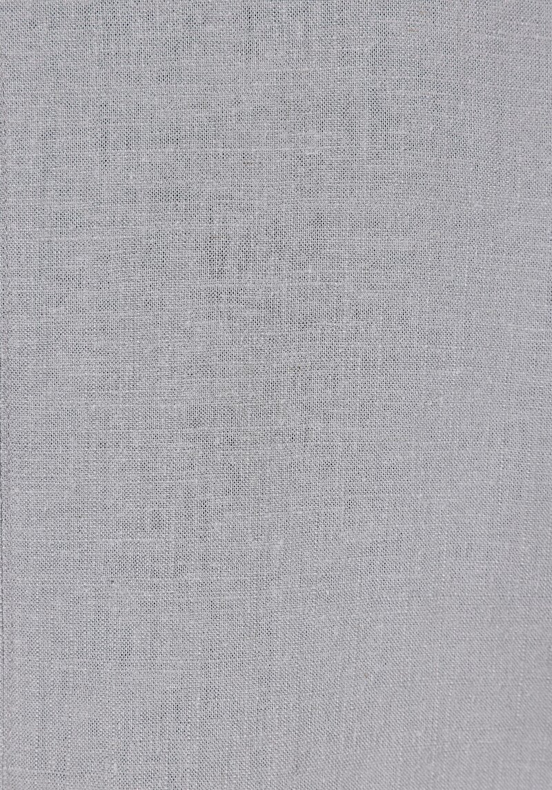 Regular Fit Shirt Neck Düz Kadın Gri Uzun Kol Gömlek