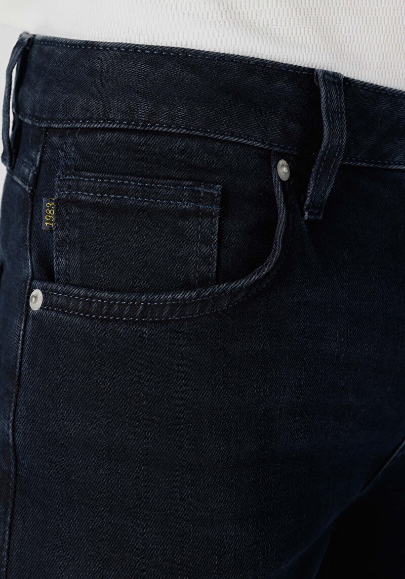 Straight Fit Düşük Bel Düz Paça Erkek İndigo Jean Pantolon