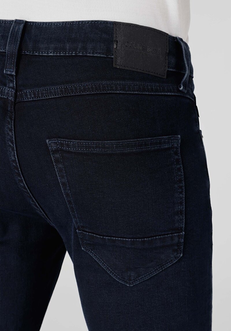 Straight Fit Düşük Bel Düz Paça Erkek İndigo Jean Pantolon