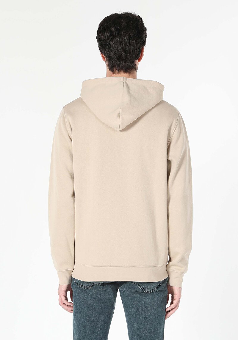 Regular Fit Erkek Bej Sweatshirt