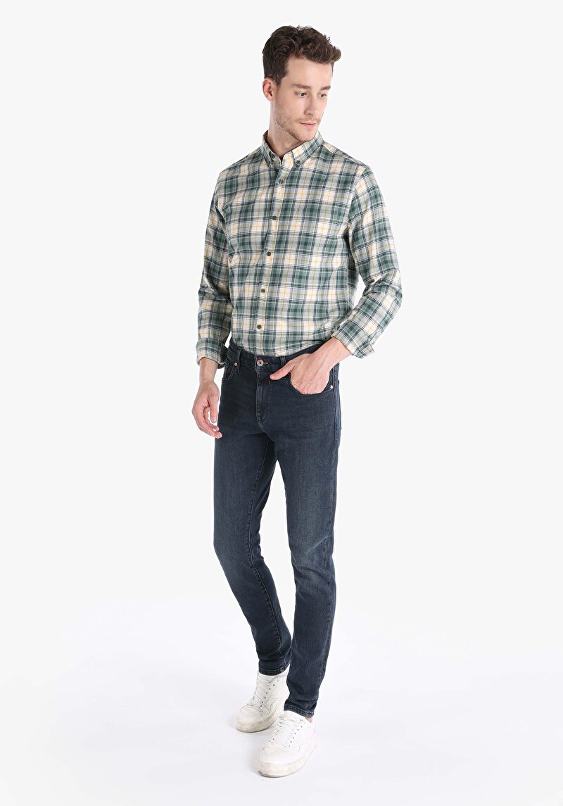 Slim Fit Düşük Bel Dar Paça Erkek Siyah Jean Pantolon