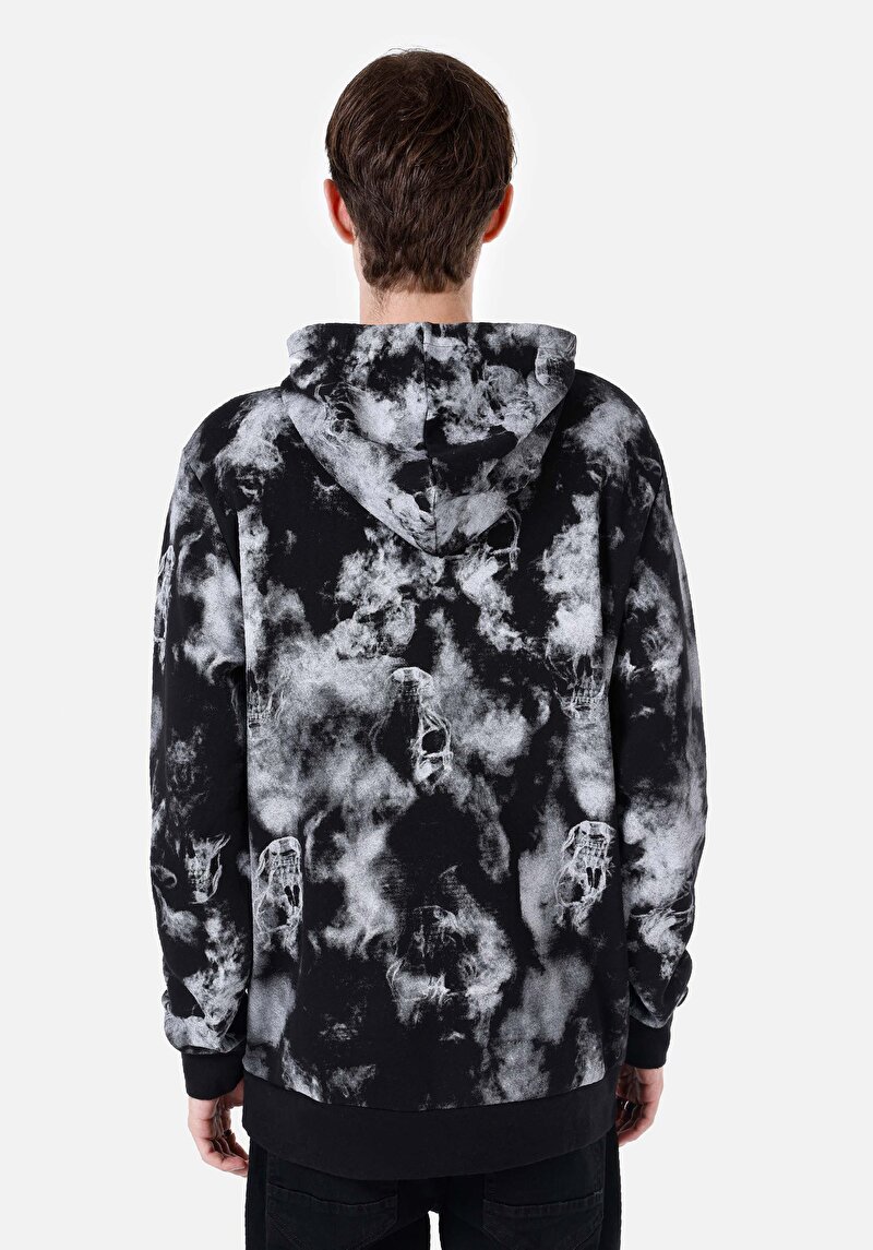 Regular Fit Erkek Siyah Sweatshirt