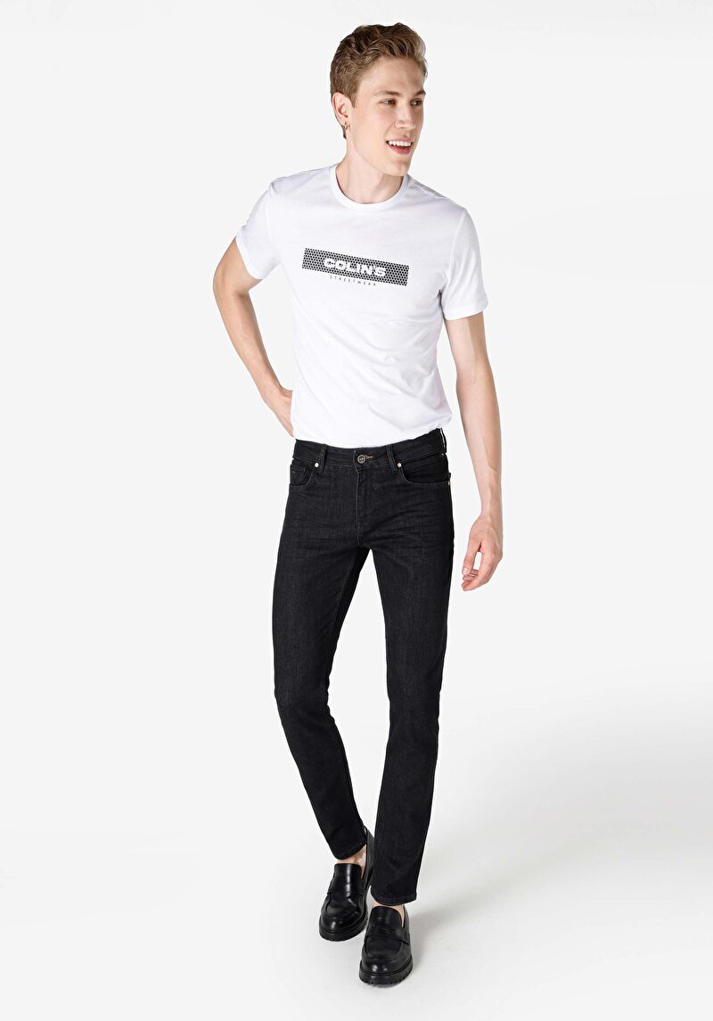 Straight Fit Düşük Bel Düz Paça Erkek İndigo Jean Pantolon