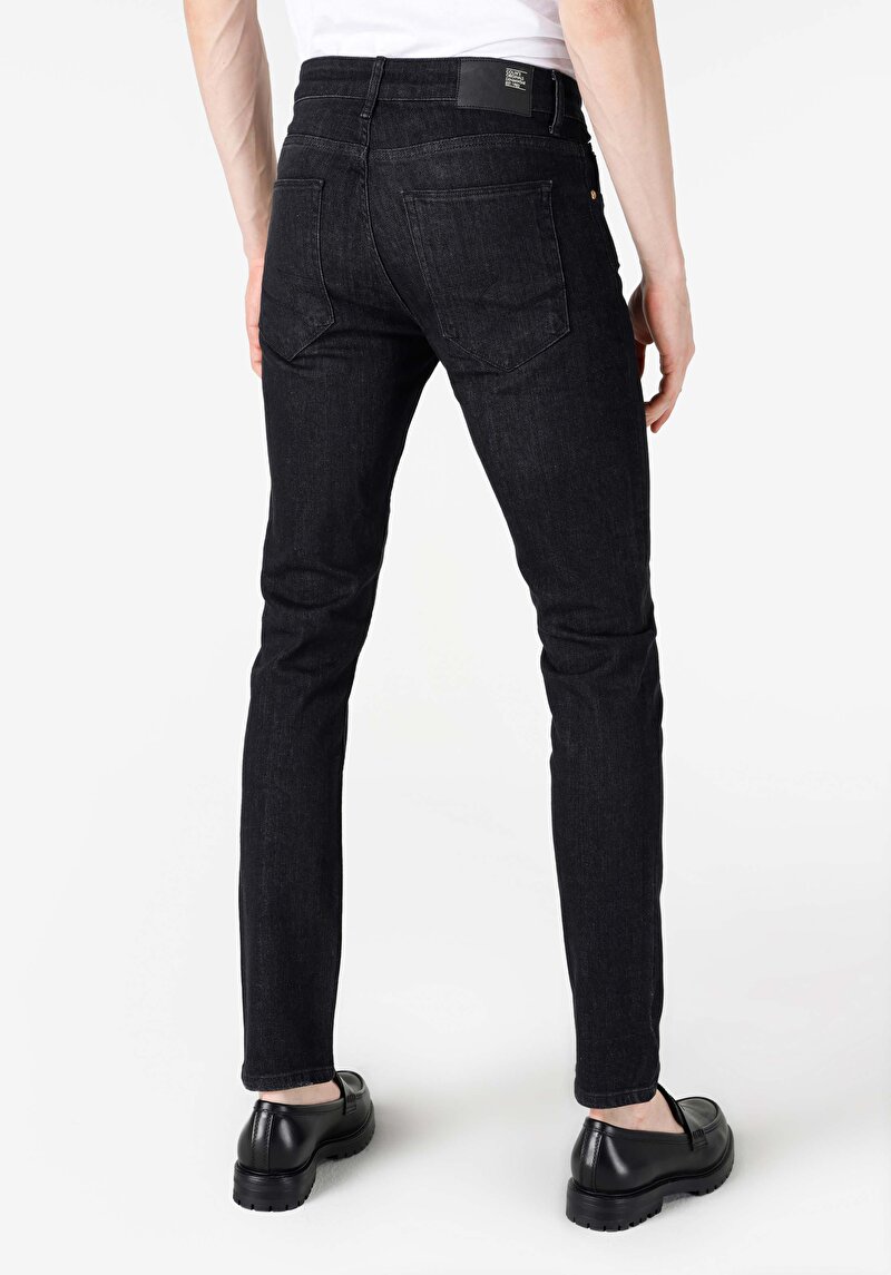 Straight Fit Düşük Bel Düz Paça Erkek İndigo Jean Pantolon