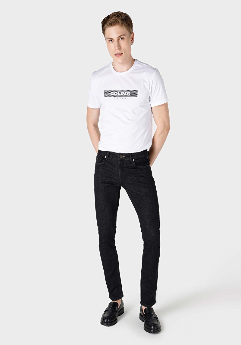 Straight Fit Düşük Bel Düz Paça Erkek İndigo Jean Pantolon