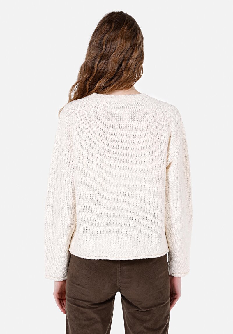 Regular Fit Kadın Ekru Hırka