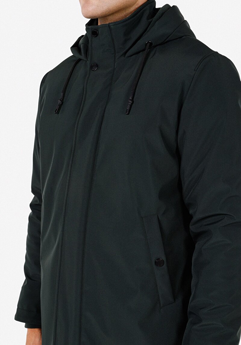 Regular Fit     Erkek Yeşil Kaban