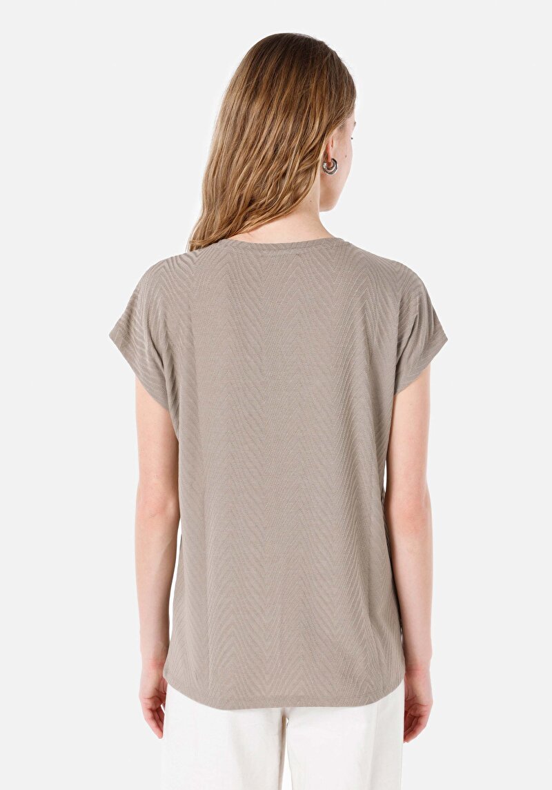 Regular Fit Yuvarlak Yaka Kadın Kısa Kol Tişört