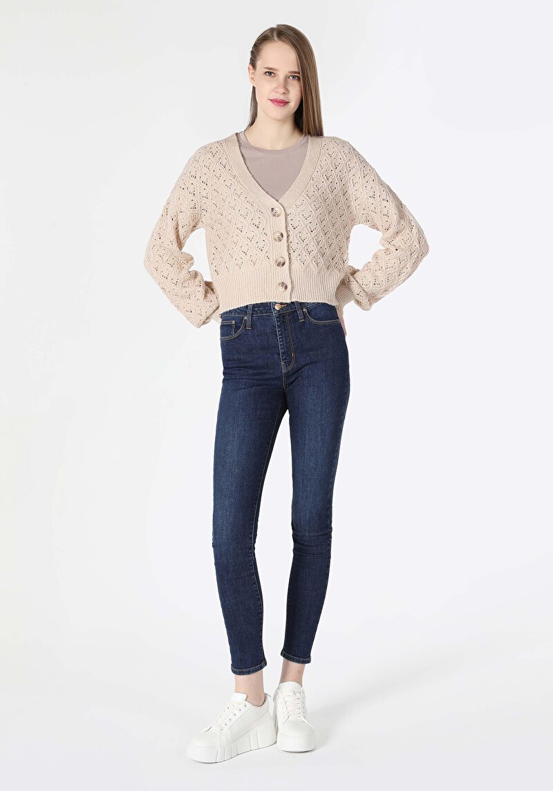 Regular Fit   Kadın Bej Hırka